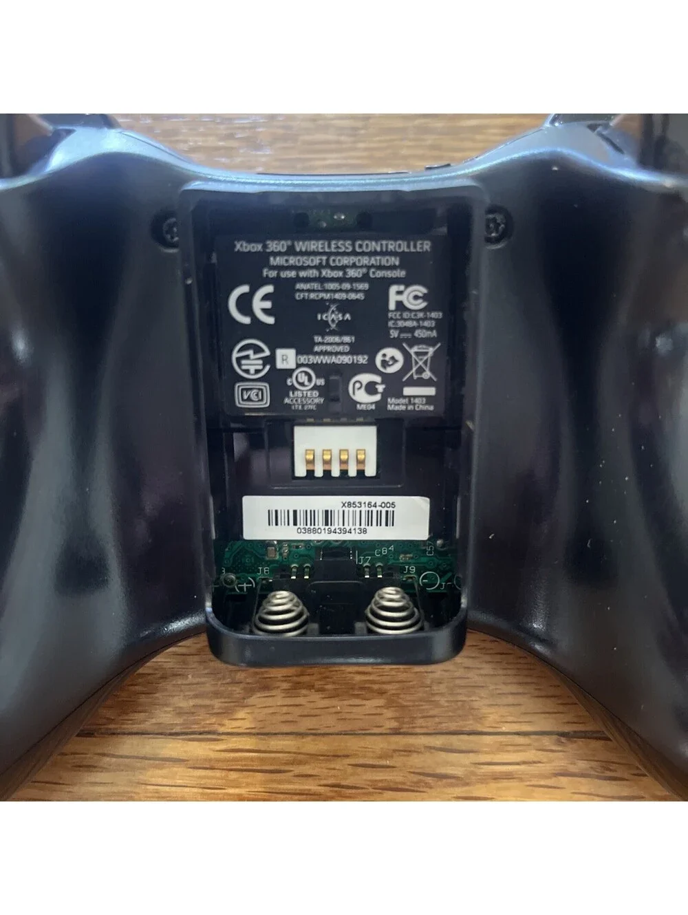 OEM Microsoft Xbox 360 & PC Windows Black Wireless Controller 1403